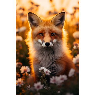 Fox and Flowers Canvas